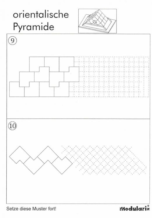 Orientalische Pyramide - Muster 9-10 - für Kinder und Senioren