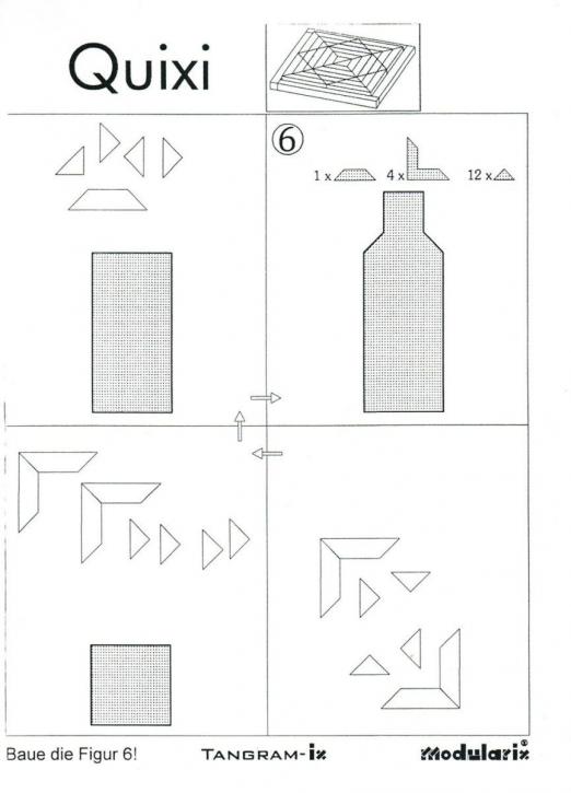 Modularix Quixi - Figur 6 - räumliches Legemosaik, das mit wenigen Formen die Raumwahrnehmung sowie das dreidimensionale Denken fördert Modularix Quixi - Figur 6 - für Kinder und Senioren
