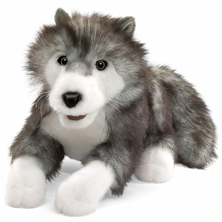 Tier-Handpuppe von Folkmanis - Polarwolf