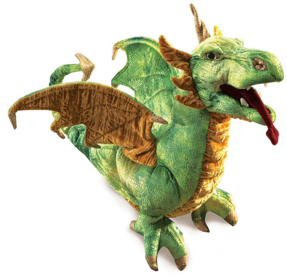 Tier-Handpuppe von Folkmanis - Lindwurm-Drache