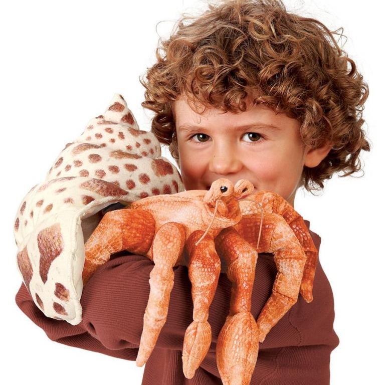 Tier-Handpuppe von Folkmanis - Einsiedlerkrebse