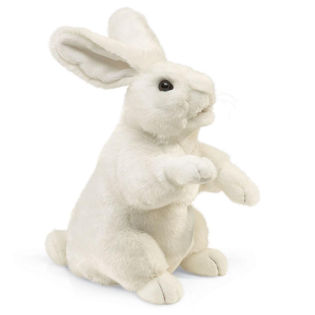Hase weiß Handpuppe Folkmanis