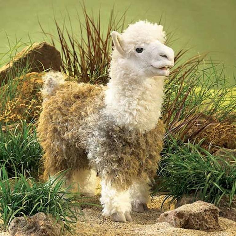 Tier-Handpuppe von Folkmanis - Alpaca