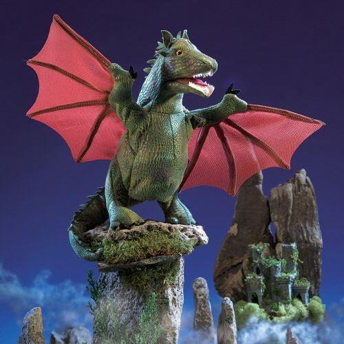 Handpuppe - original Folkmanis - Drache mit Schwingen