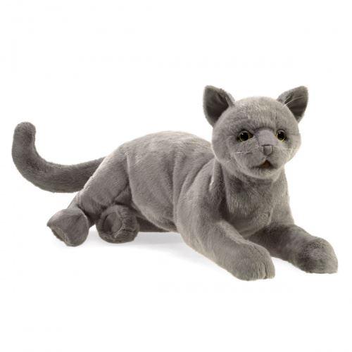 Tier-Handpuppe von Folkmanis - schnurrende Katze