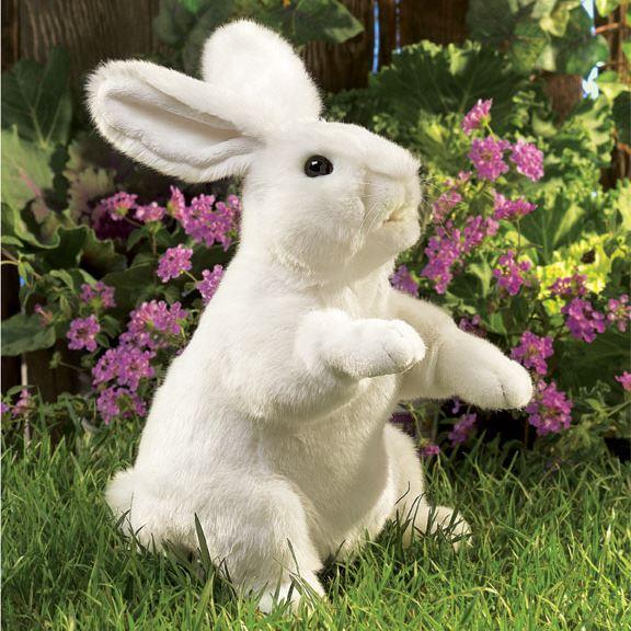 Tier-Handpuppe von Folkmanis - Hase auf Wiese