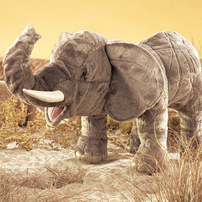 Tier-Handpuppe von Folkmanis - Elefant grau