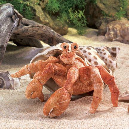 Tier-Handpuppe von Folkmanis - Einsiedlerkrebs