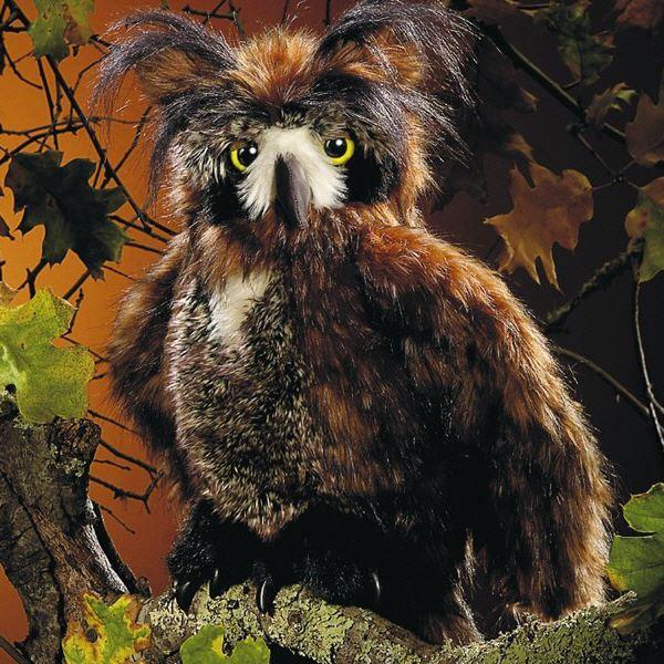 Tier-Handpuppe von Folkmanis - Eule im Wald