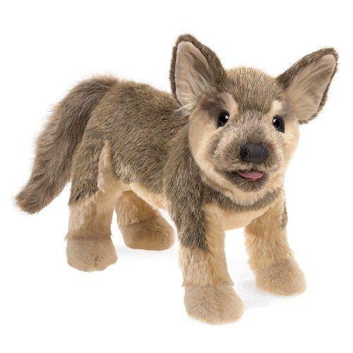 Hundehandpuppe original Folkmanis - kleine Schäferhund-Welpe