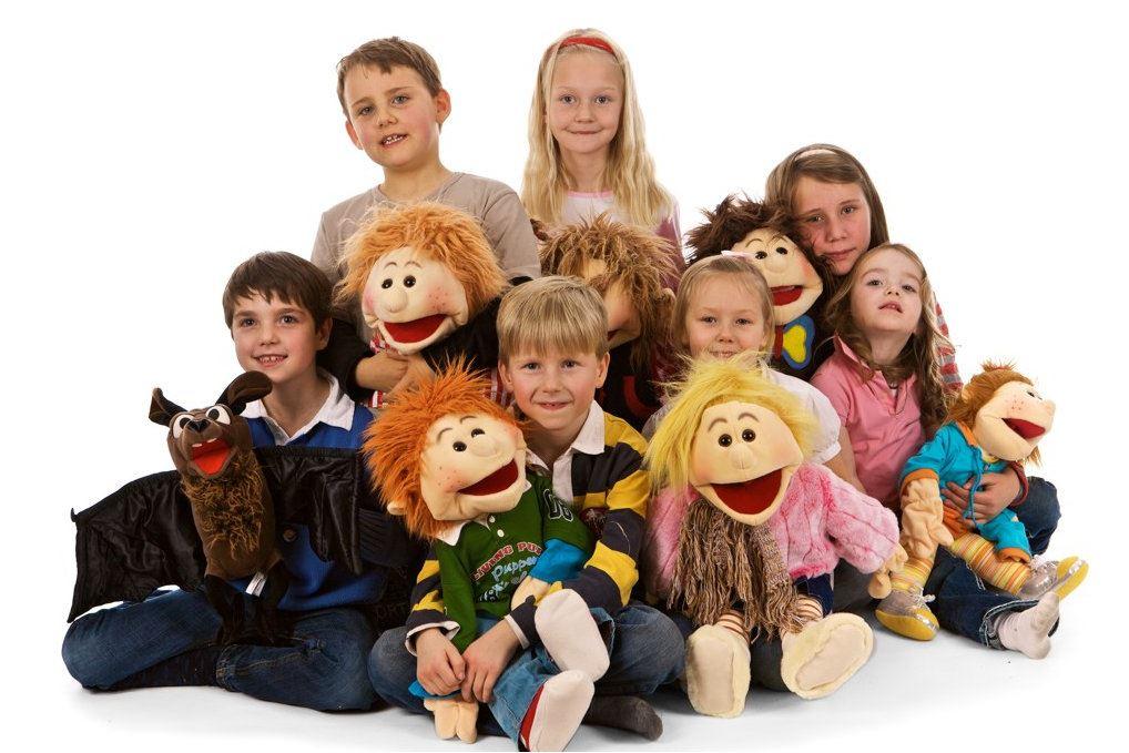 Living Puppets Handpuppen - Jungen und Mädchen Handpuppe mit Klappmaulprinzip
