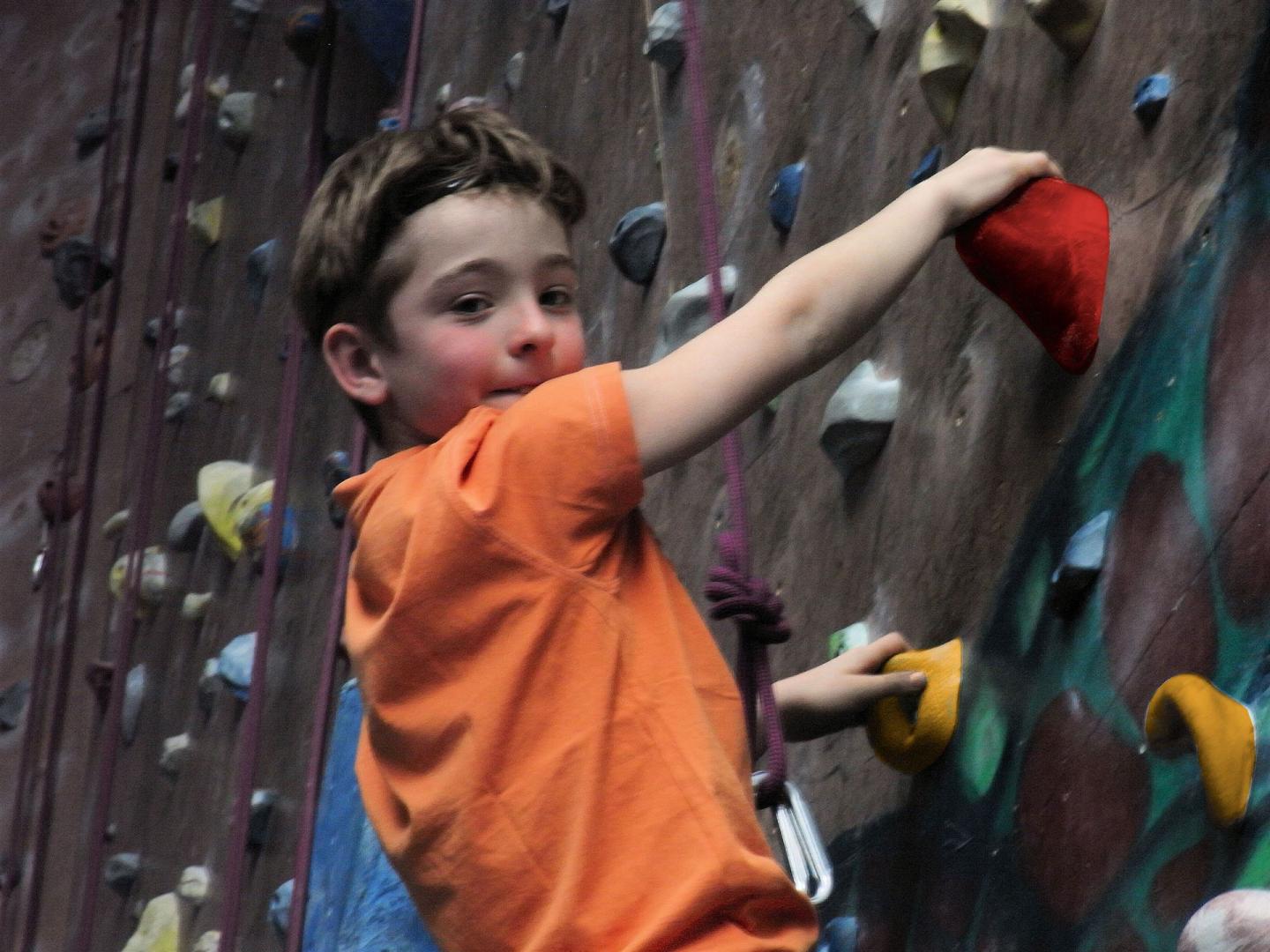Kletterwand-Kletterhalle - mit passenden Klettergriffen