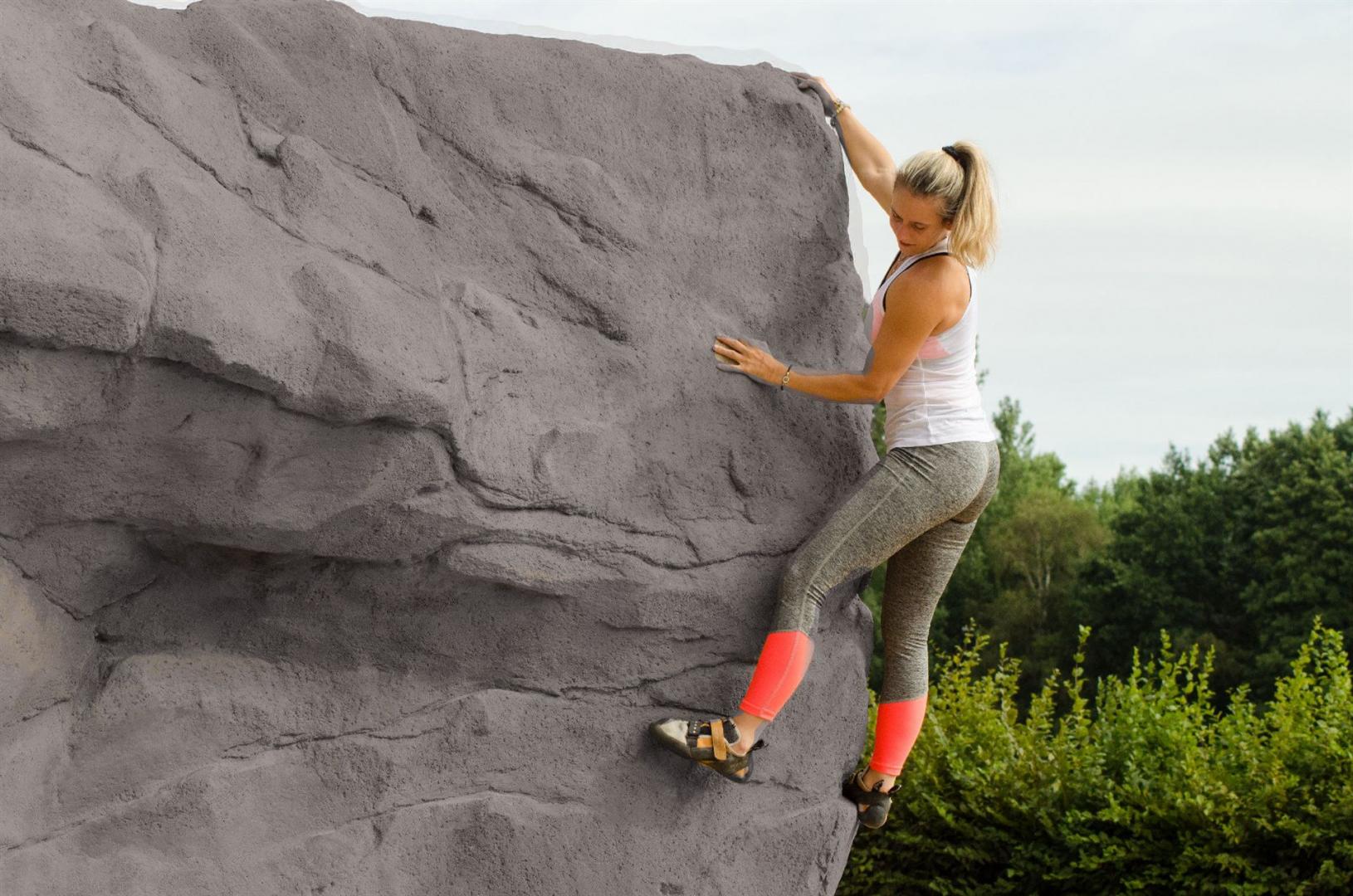 Kletterwand-Kunstfelsen - mit passenden Klettergriffen