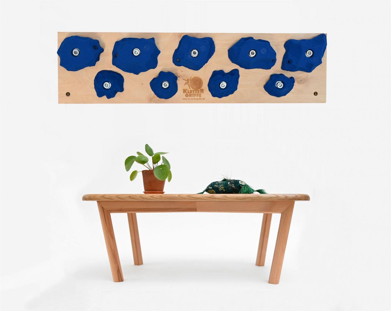 Trainingsboard Mittel - mit Tisch - stabiles Kletterboard mit 9/10 Klettergriffen
