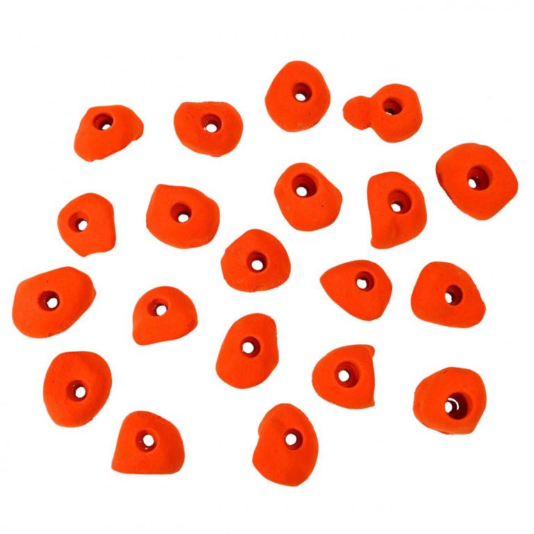 Klettergriffe-DELUXE-Relax - orange - Klettergirffe-Set für den Kletterer mit schon ein wenig Erfahrung