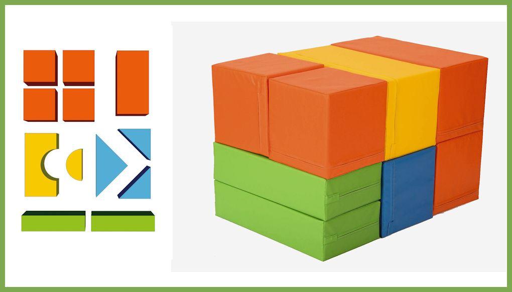 Bausteinsatz MAXI 12-teilig - Motorikelemente 30 cm