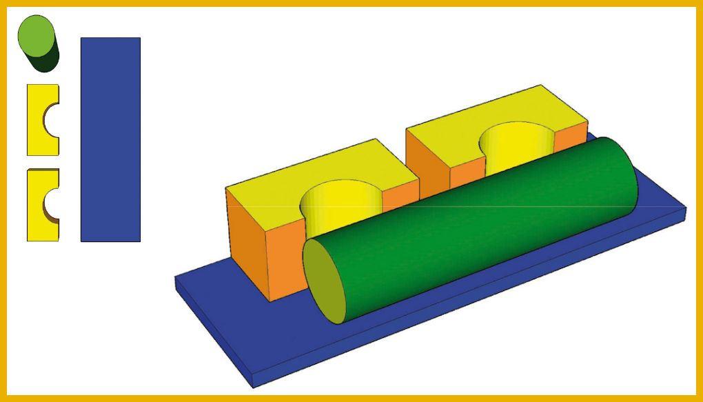 Motorikelement Walze - Aufbau - Bausteinsatz original Bänfer