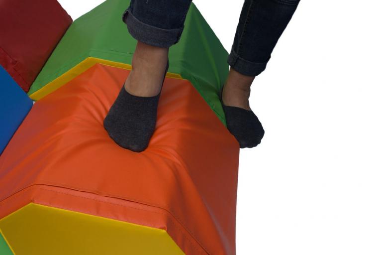 Trapezwürfel-Element weich - Bausteinsatz Balancierwürfel und Trapezelemente