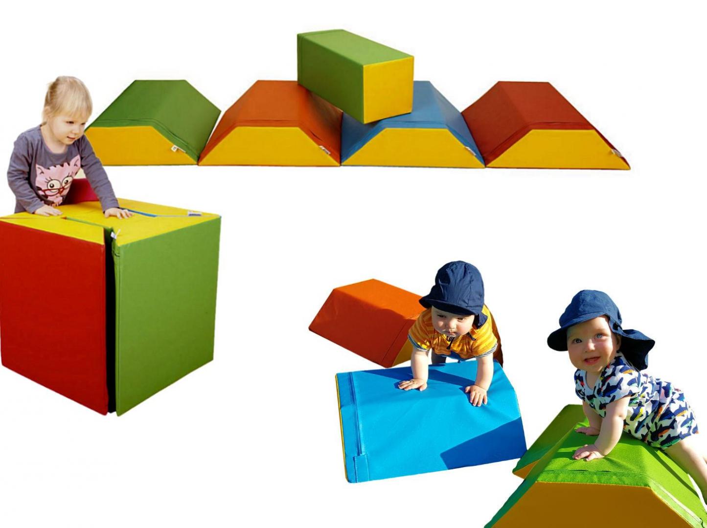 Trapezwürfel-Bausteinsatz-Balancierwürfel - Trapezelemente