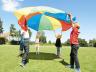 Schwungtuch - 3,5 m - aus buntem, leichtem, feuerhemmendem Polyester 