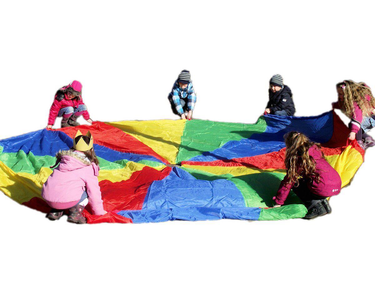Schwungtuch-Spiel "Der Zwicker" - Übungen für Kinder mit dem Schwungtuch