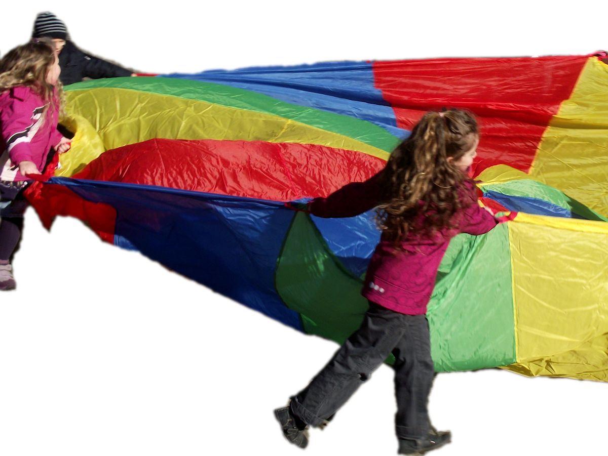 Schwungtuch-Spiel "Kennenlern-Spiel" - Übungen für Kinder mit dem Schwungtuch