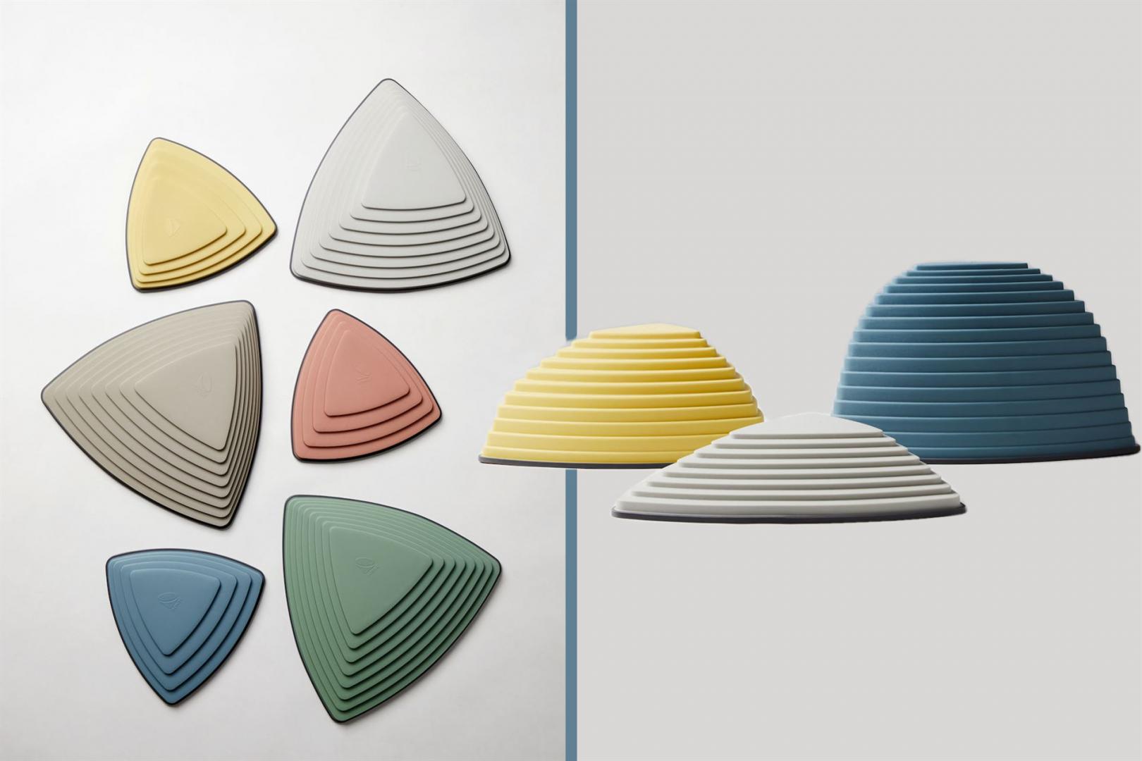 Hügelkuppen und Fluss-Steine - original Gonge