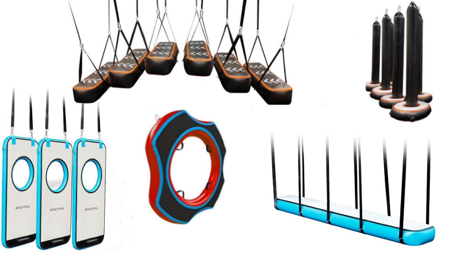 Ninja Hindernisse - Individuell - Die Obstacles von Airtrack Factory - zum überqueren und hangeln - lassen sich perfekt kombinieren, um einen abwechslungsreichen Ninja-Parcour zu gestalten Ninja Hindernisse - Individuell - luftgefüllte, schwebende Hindernisse / Obstacles für den Ninja-Sport - original Airtrack Factory