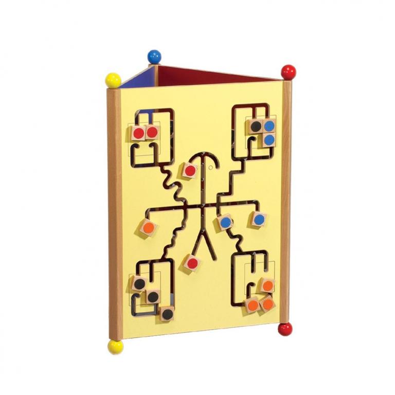 Wandelement Tower - gelbe Seite - 3 Elemente aus kratzfestem MDF-Holz